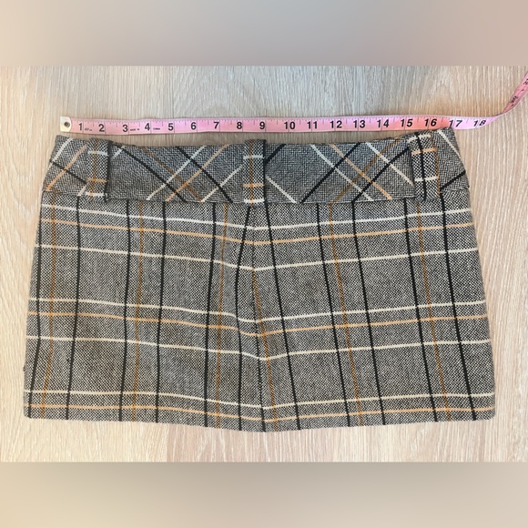 Charlotte Russe Tartan Wool Blend Mini Sz 11 - Picture 3 of 8